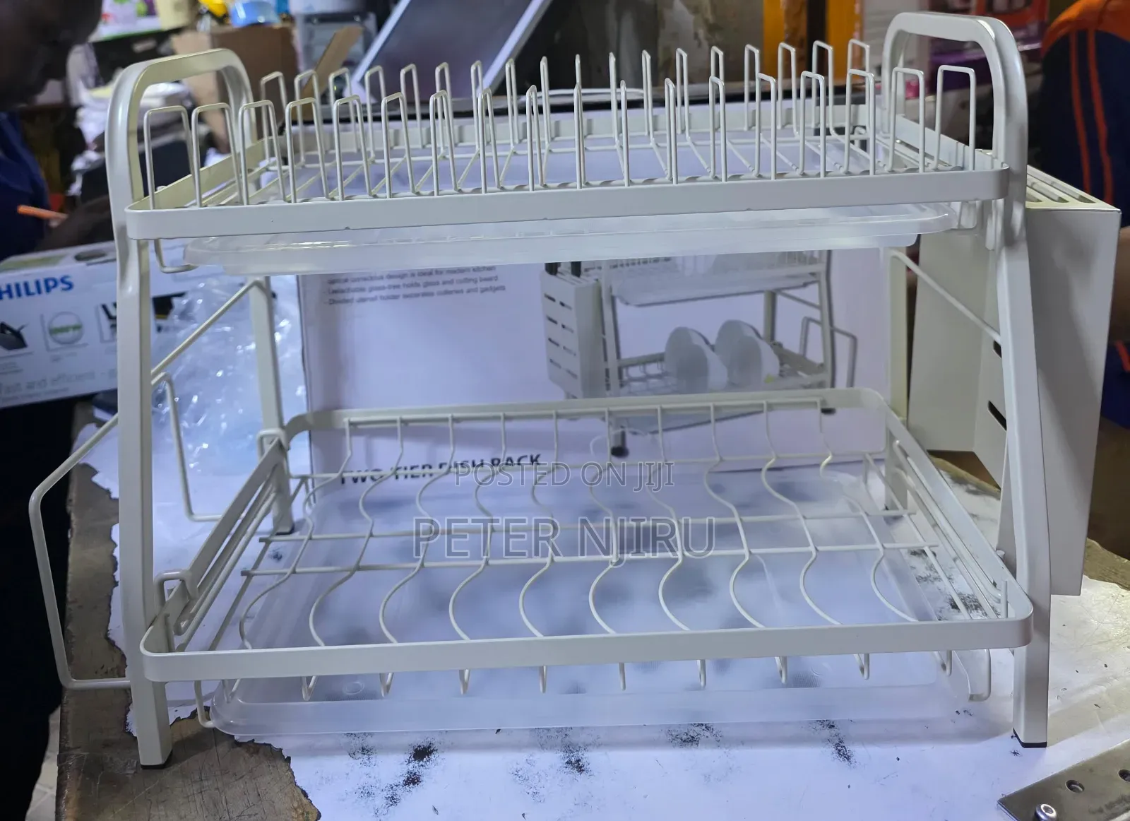 New Inn 
2 Tire Dishrack White 
Advanced Stainless Steel