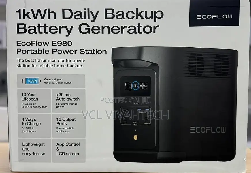 Eco Flow E980 Portable Power Station // Pps// Portable