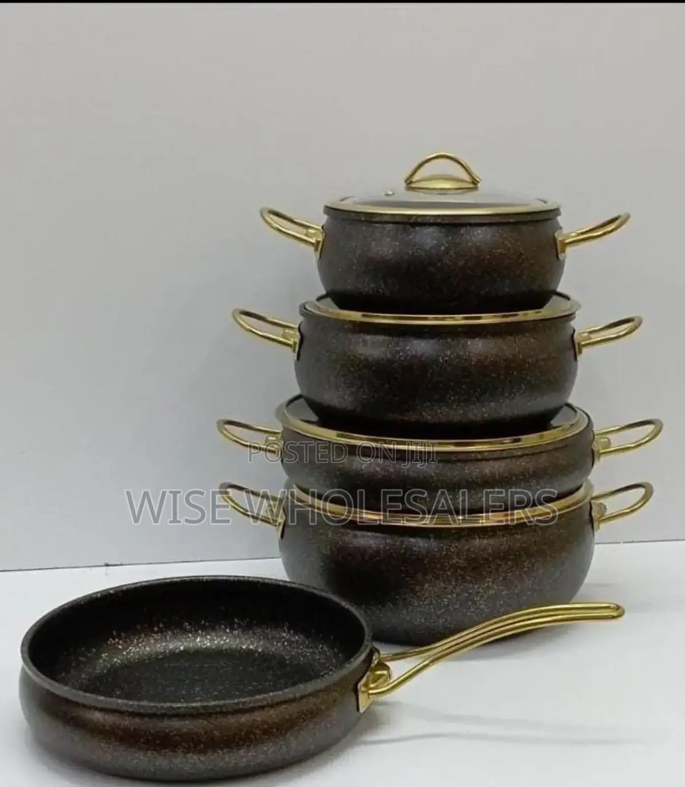 *Amber Ray Vibe* 9pcs Granite Coating Kitchen Cookware Set