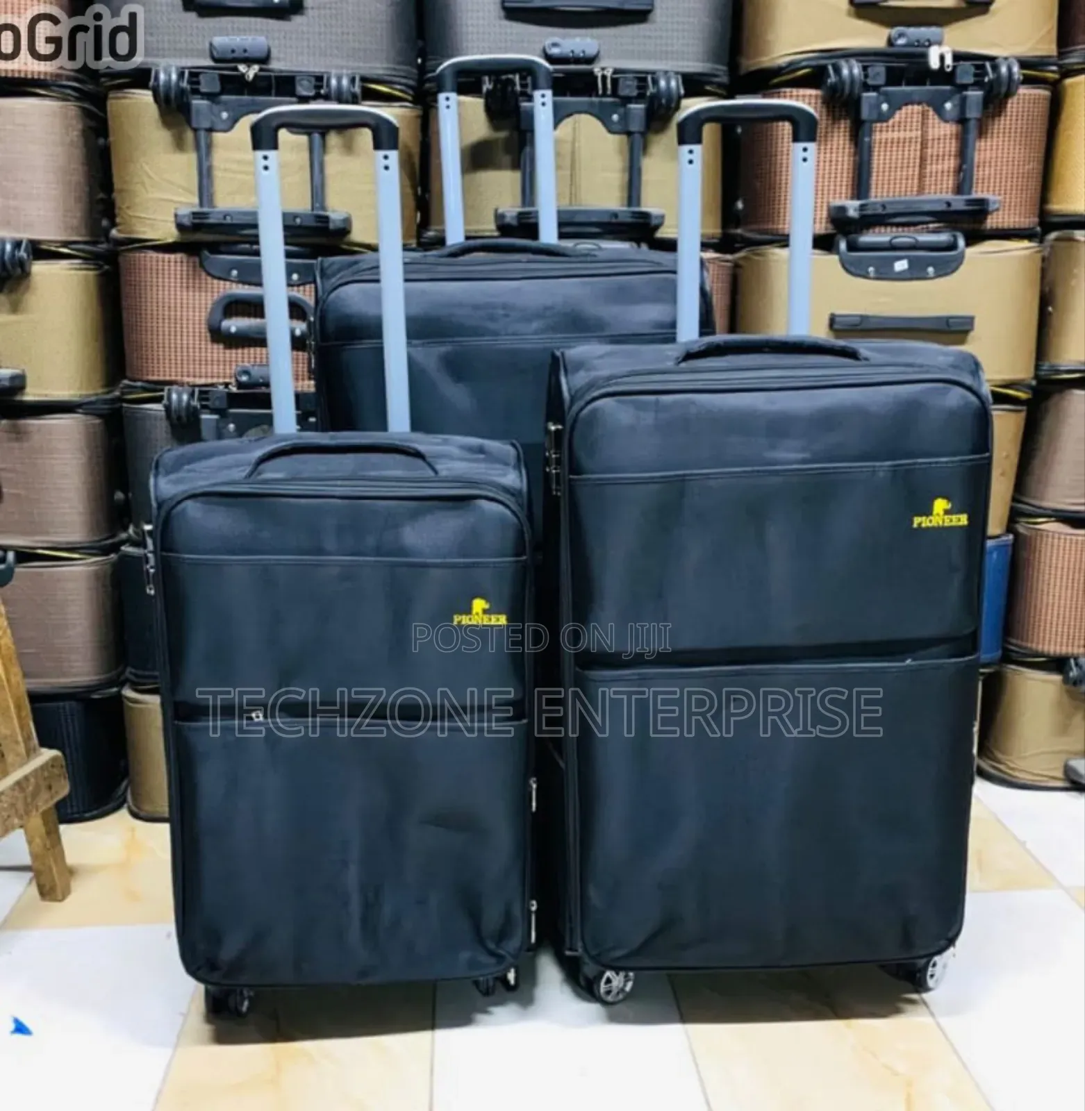 Luxurious 3 in 1 Fabric Material Trolley Travel Suitcase 