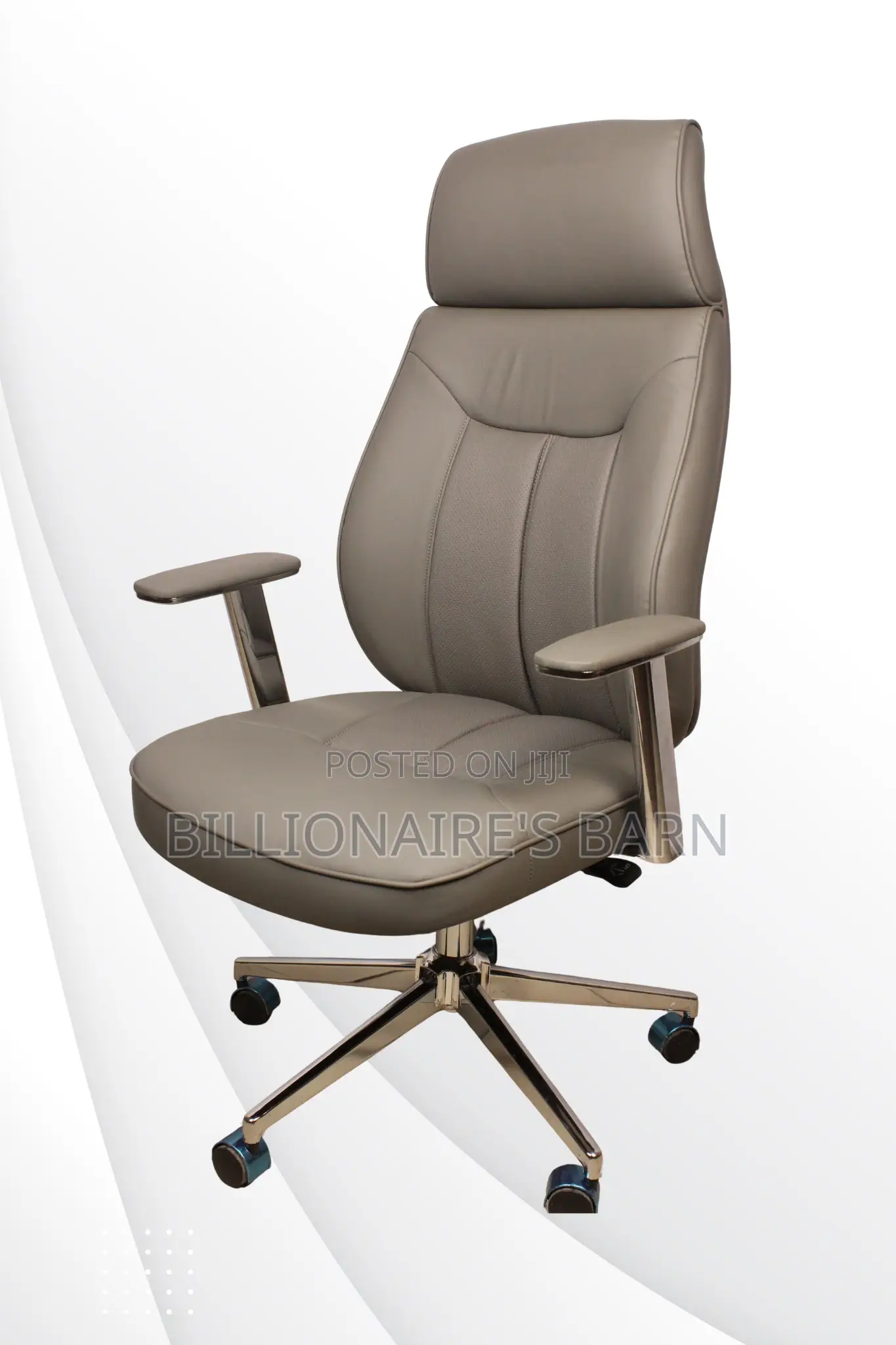 Office Chair ; Gray Executive Office Lounger Chair