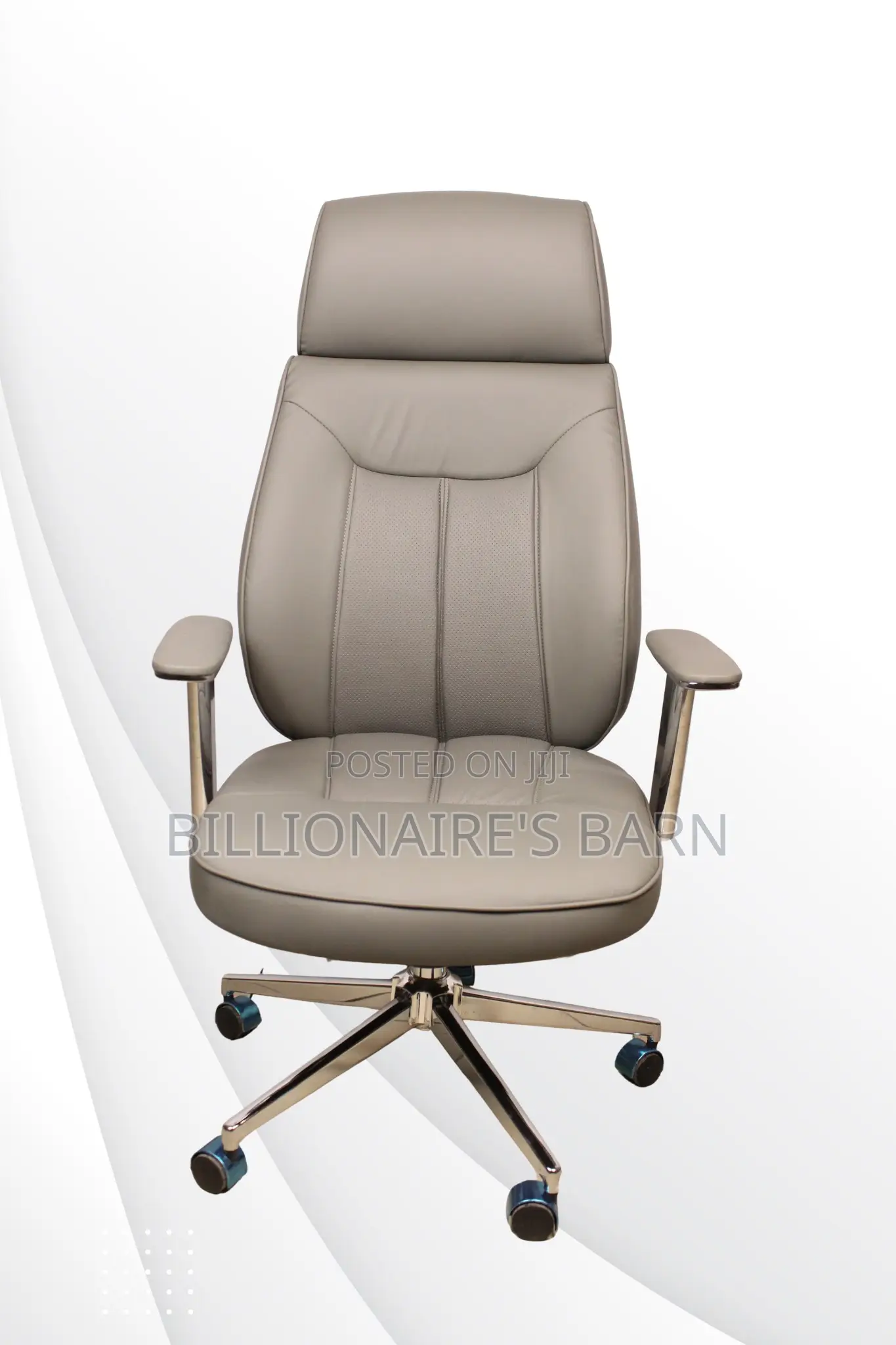 Office Chair ; Gray Executive Office Lounger Chair