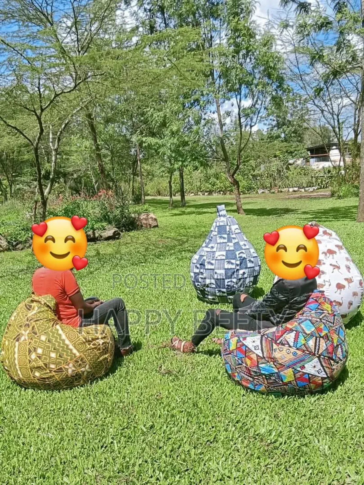 Add a Touch of African Print to Your Space With Our Beanbag