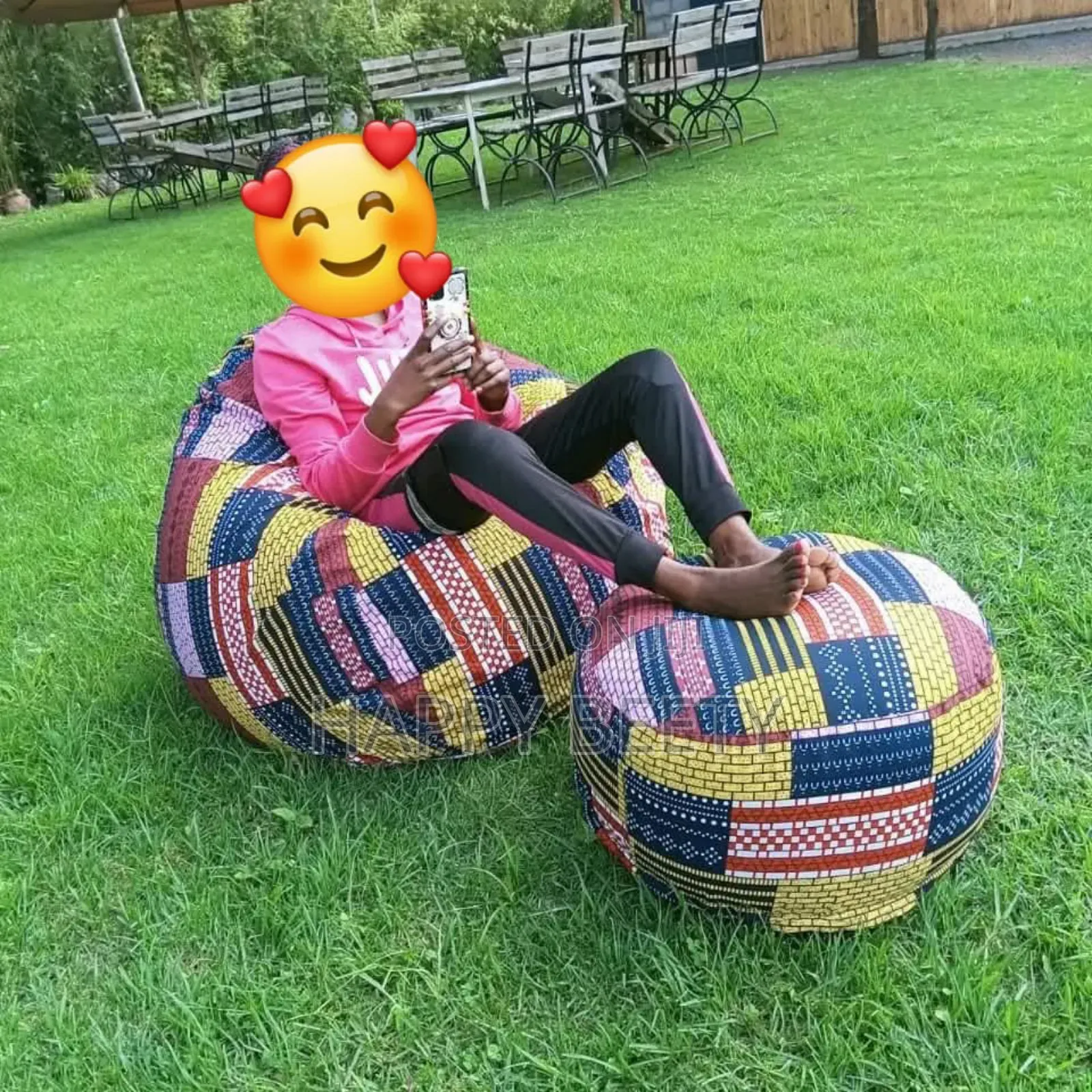 Add a Touch of African Print to Your Space With Our Beanbag