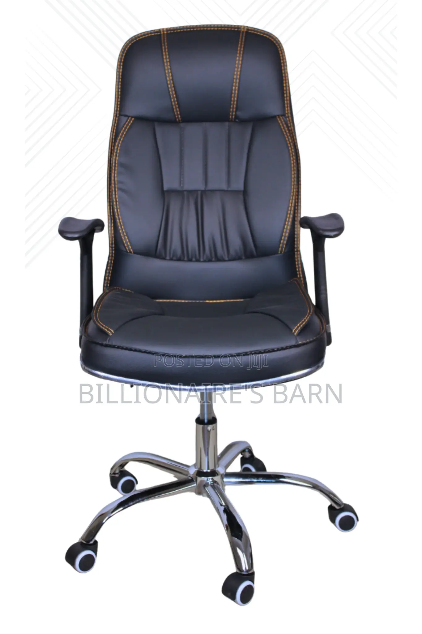 Office Chair; Medium-Back Executive Leather Office Chair