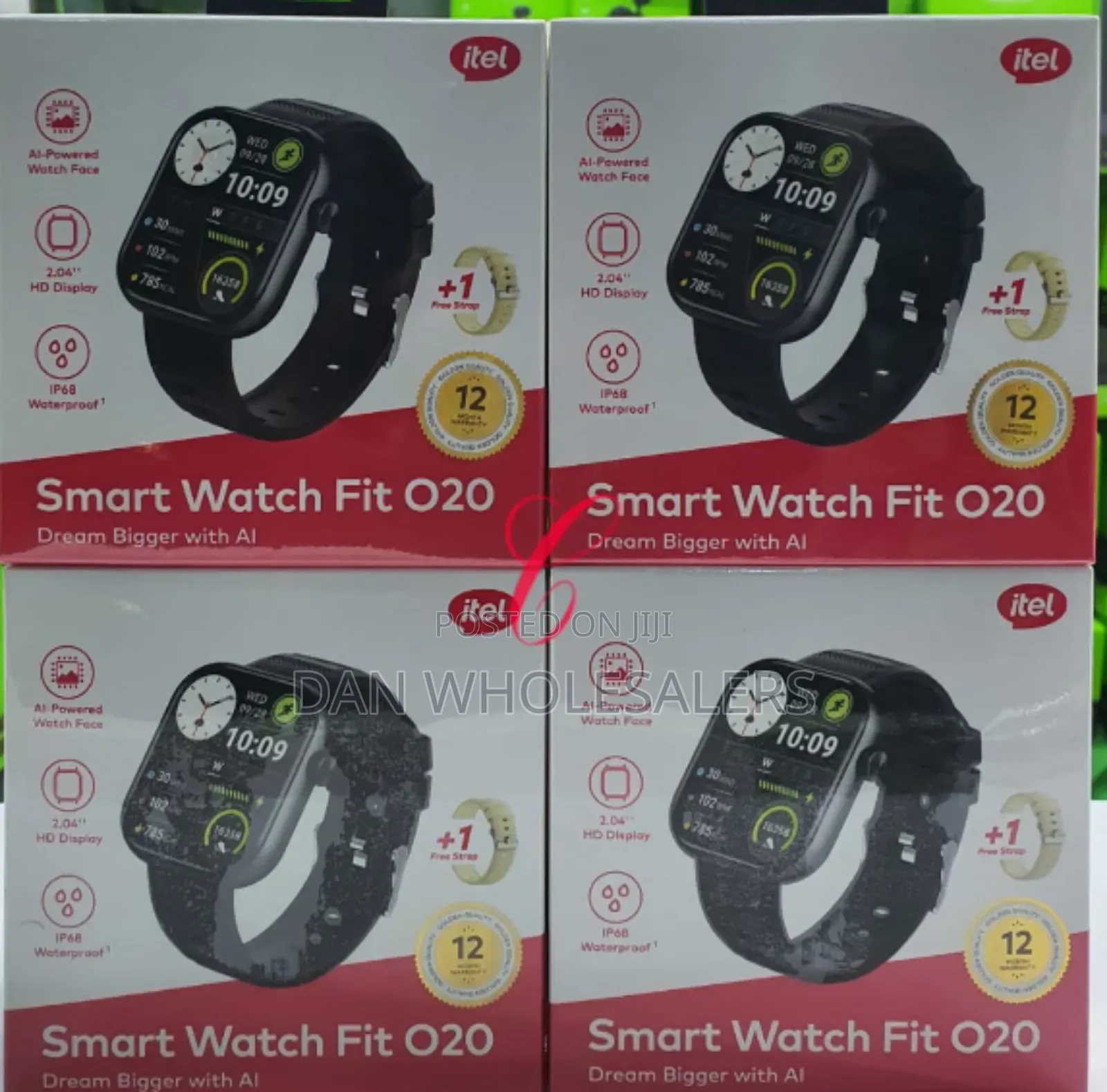 Itel Smart Watch Fit 020 Isw- Ip68 Waterproof Smart Watch