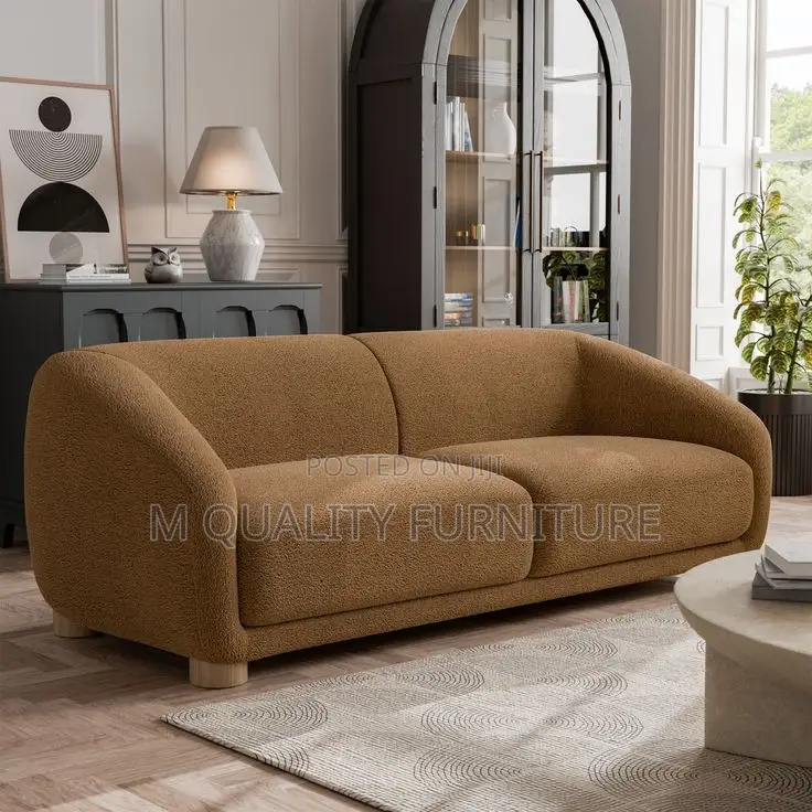 Brown Comfortable C Shaped Sofa