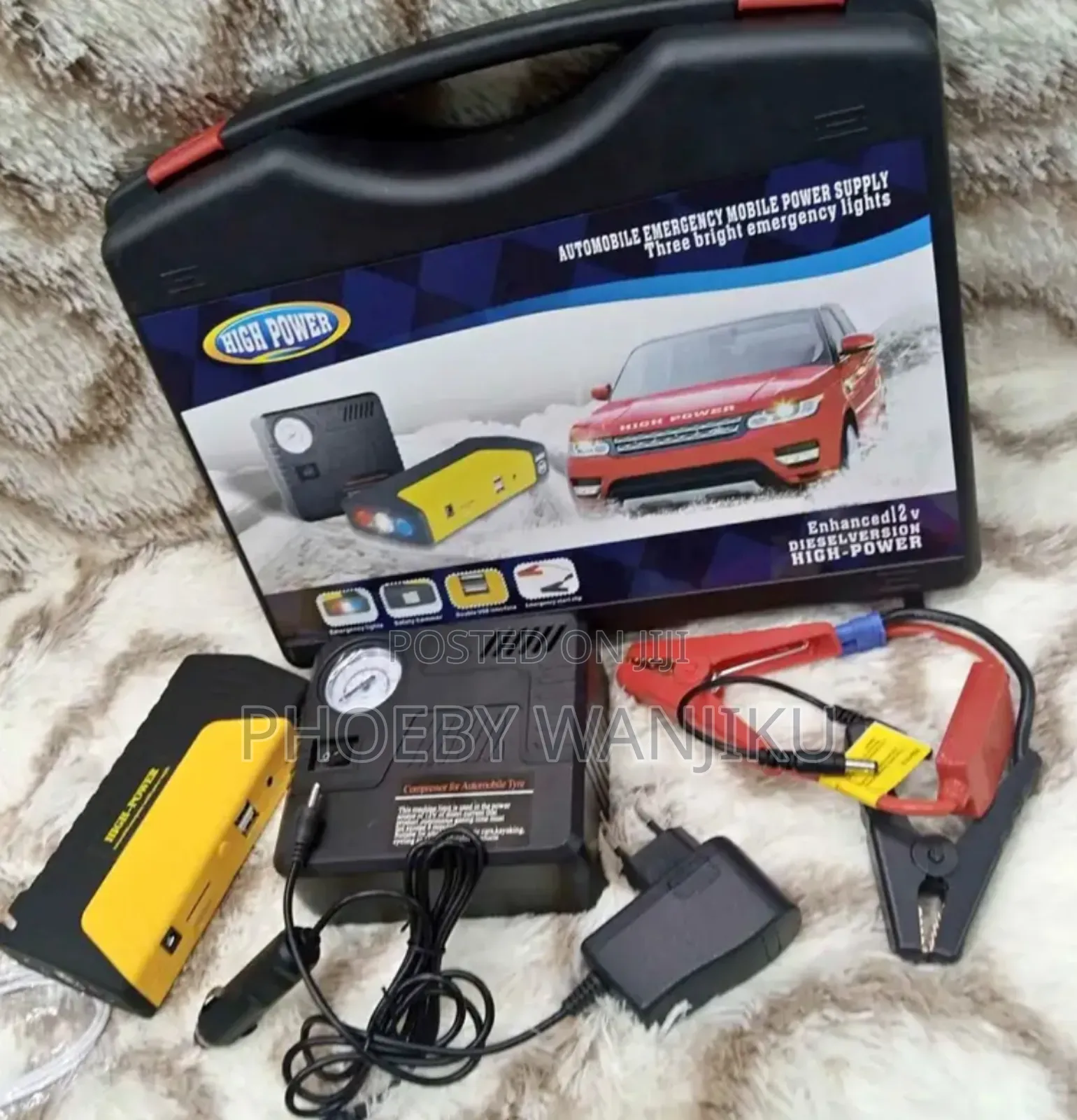 Portable Car Jump Starter Kit