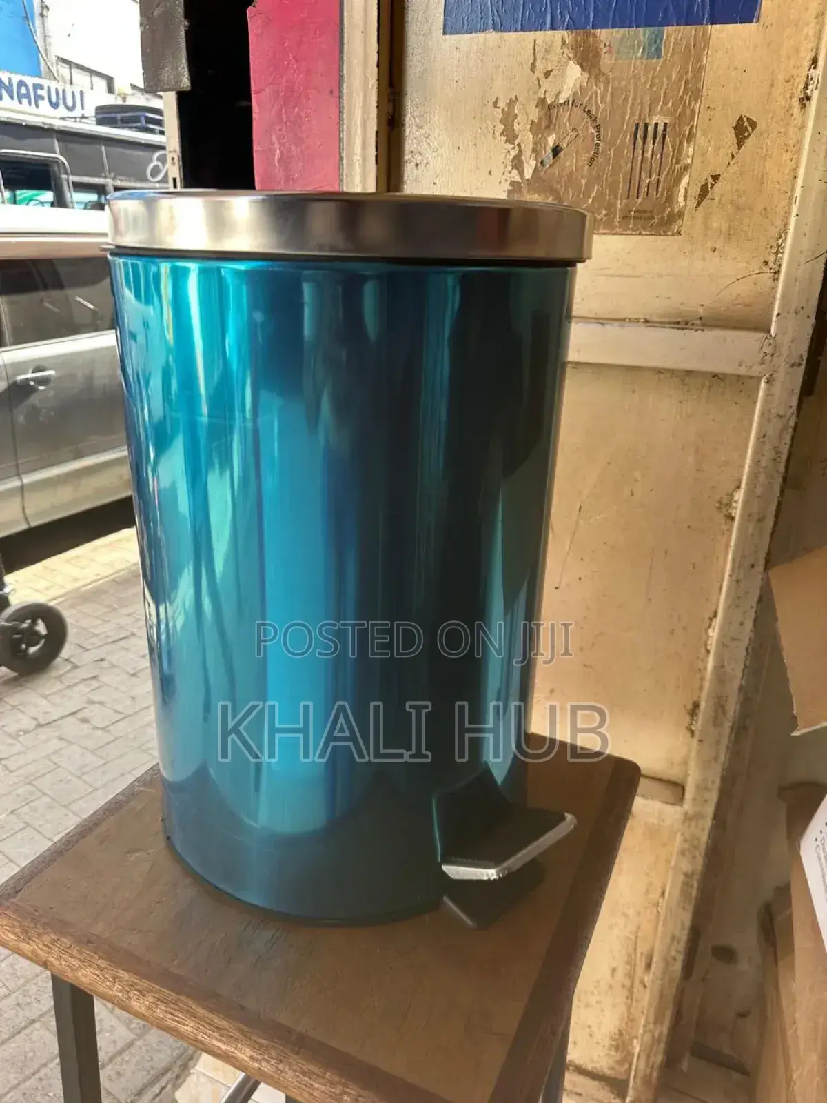 Stainless Stell Round Metal Trash Bin 20l