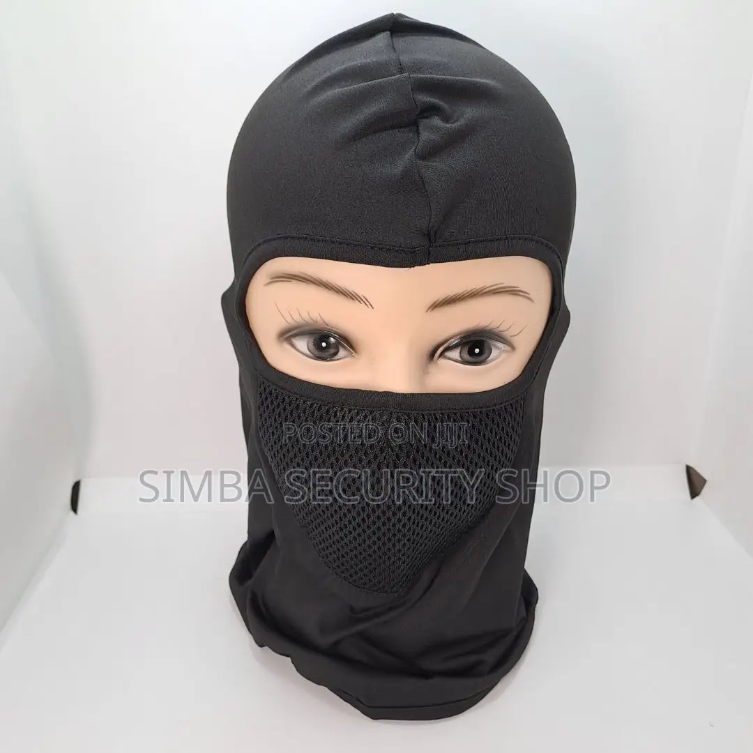 Black Balaclava Face Mask With Filter Anti Smoke Dust Uv