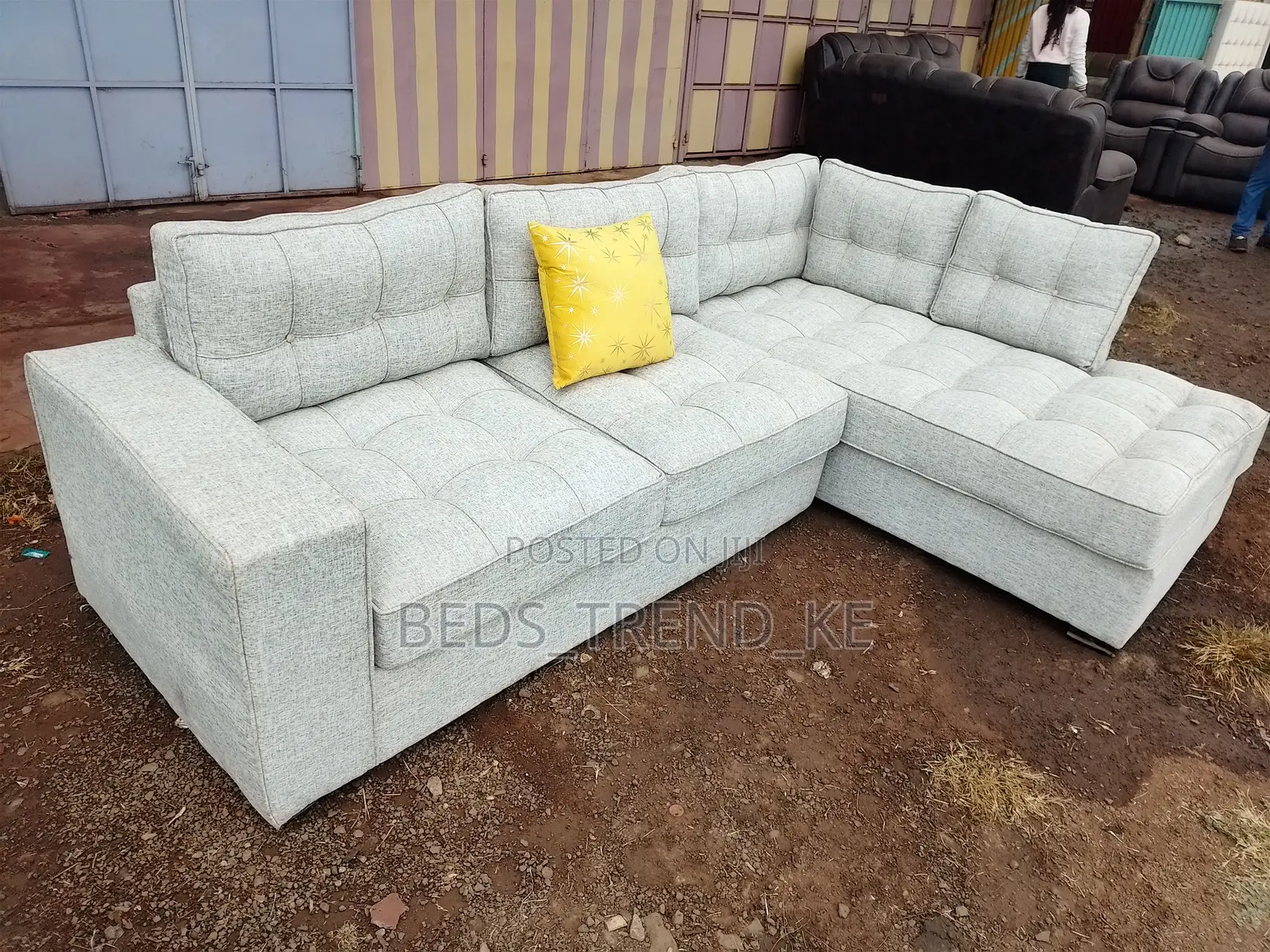 Sophisticated 6 Seater Chester L Seat + Free Throw Pillows