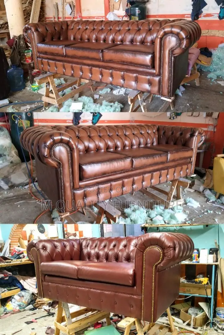 Brown Chesterfield Leather Sofa
