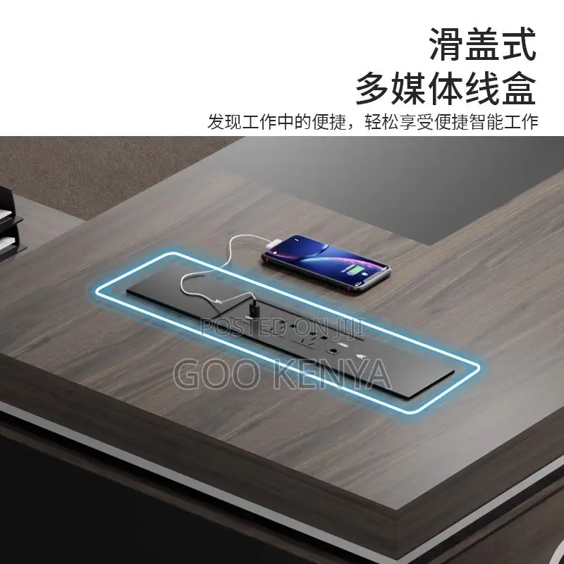 Office Desk ; Luxury Modern Boss Manager Shaped Modul Desk