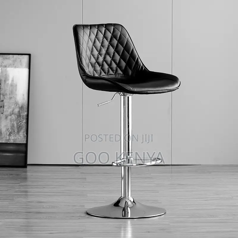 Bar Chair ; Gray Leather Bar Chair Stool