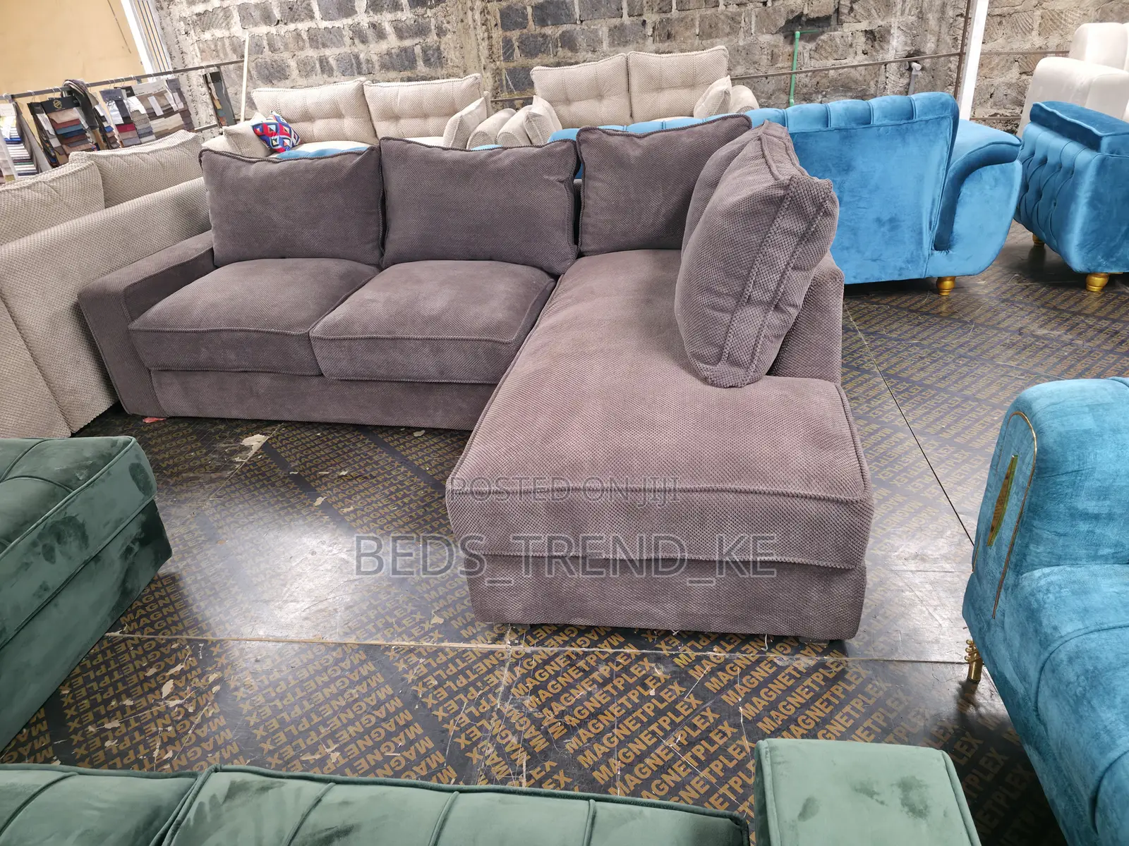 Comfortable 6 Seater L Seat Sofa Set