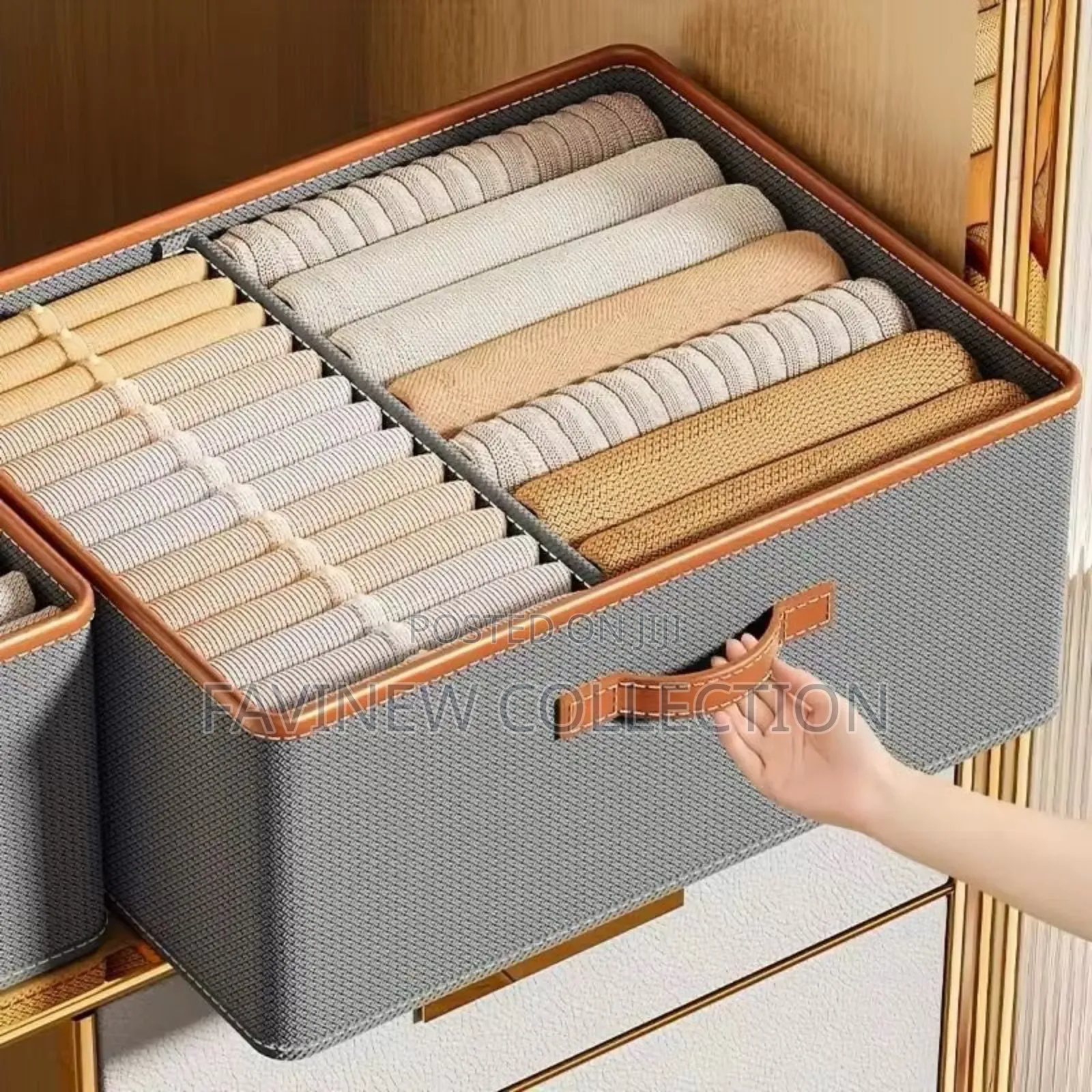 Double Compartment Closet Organizer With A Divider