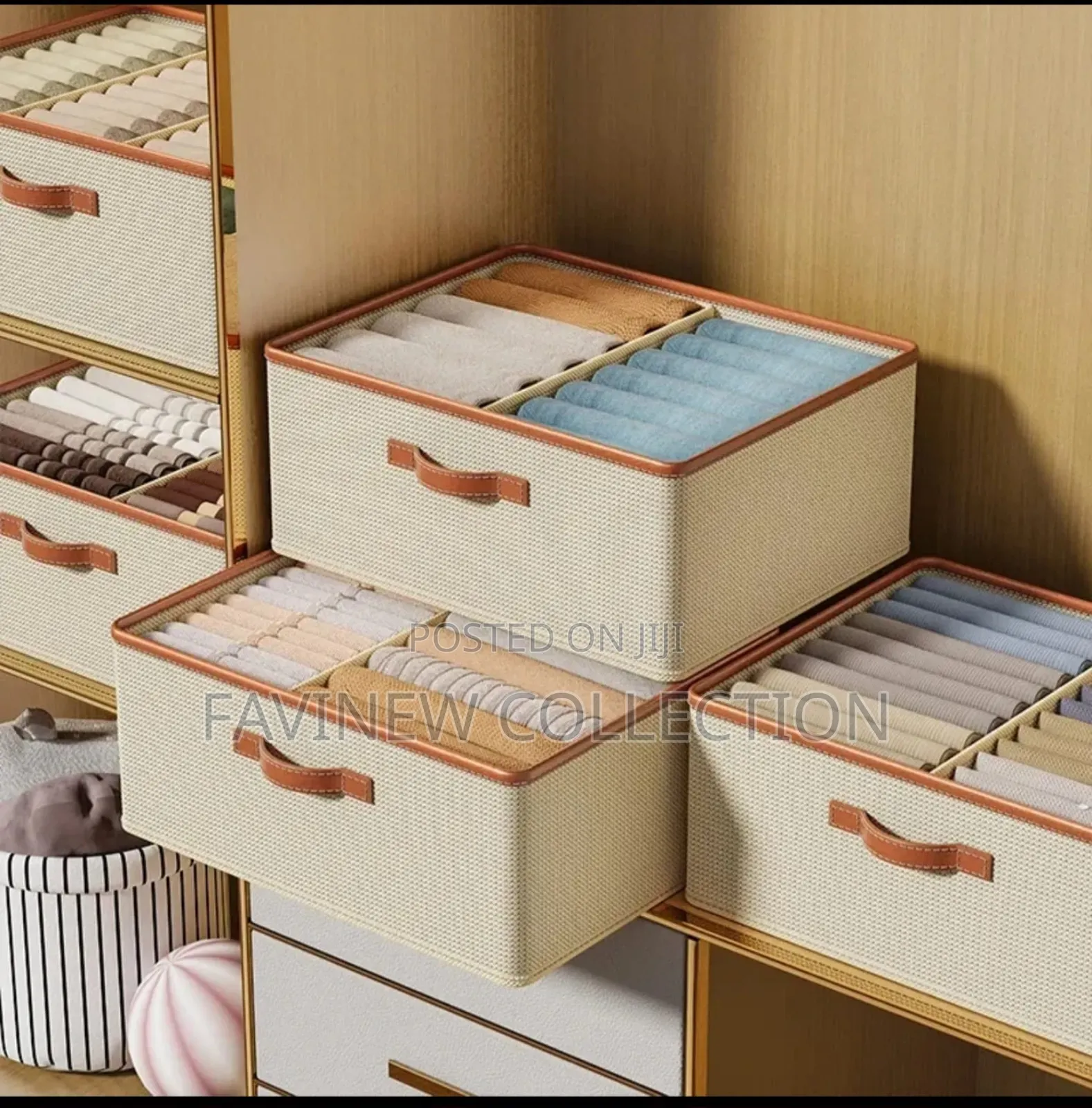 Double Compartment Closet Organizer With A Divider