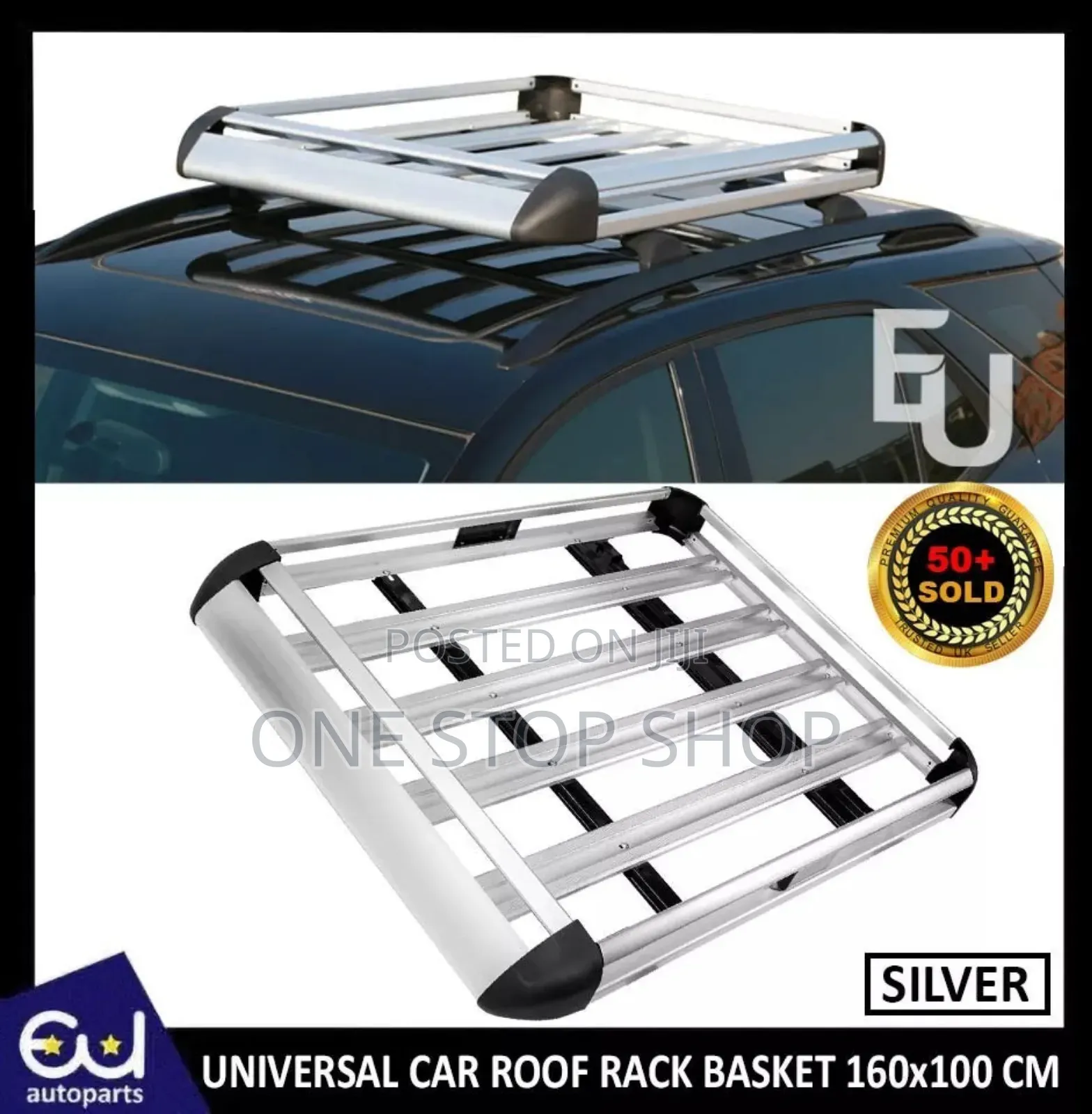 Universal Silver Roof Box Carrier Rack