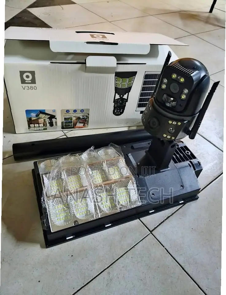 180 Watts Street Light With Dual Lens CCTV Camera