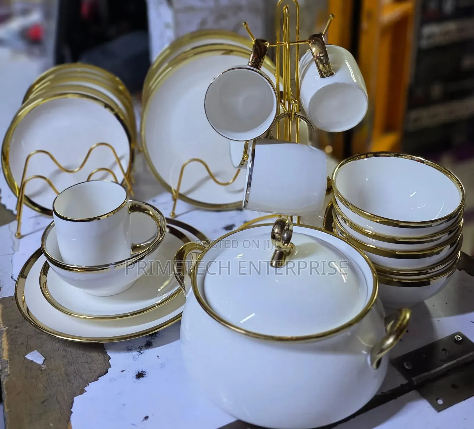 25pcs Ceramic Goldline Dinner Set