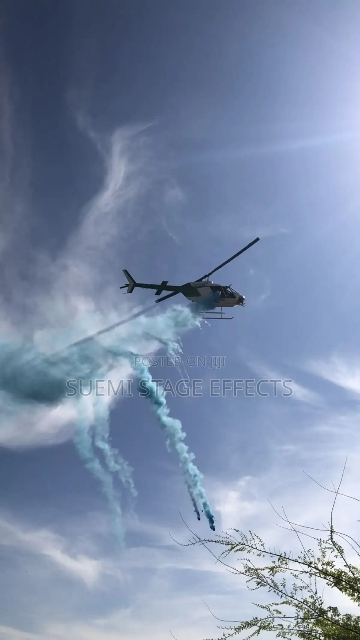 Helicopter Gender Reveal + Powder Blast Show