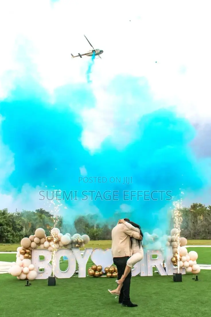 Helicopter Gender Reveal + Powder Blast Show