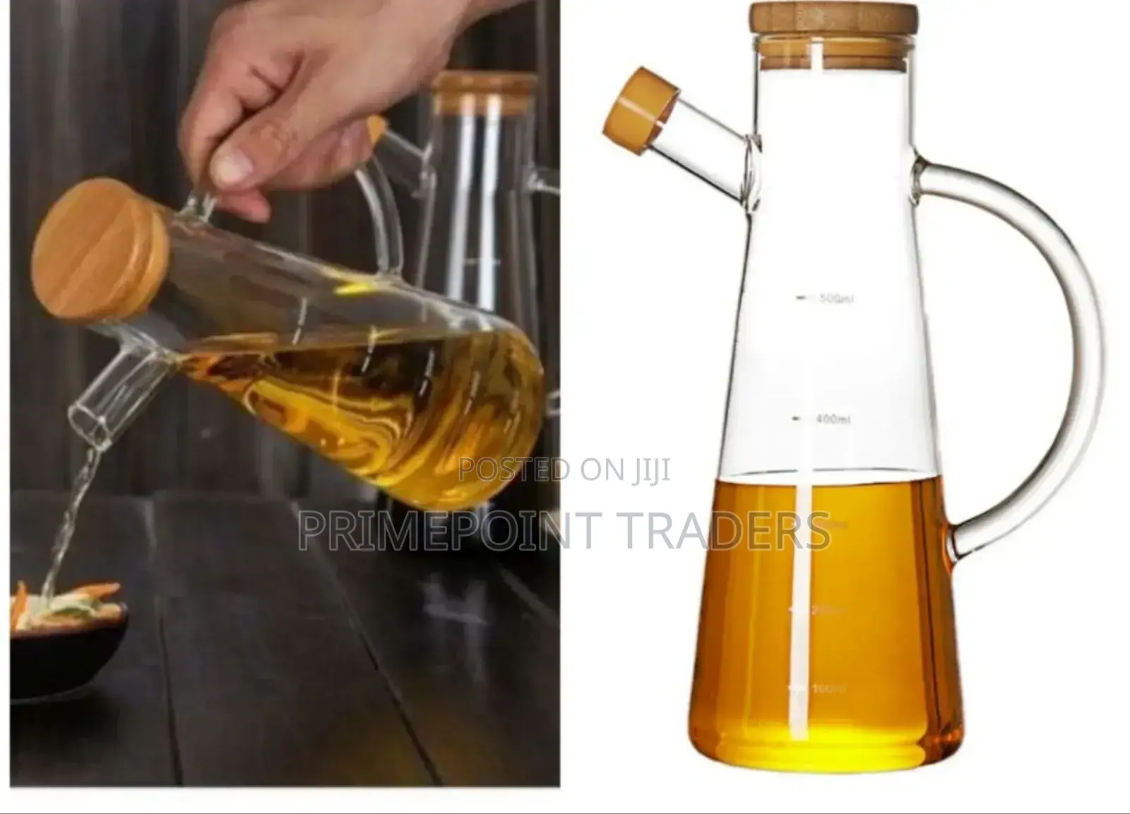 Generic Glass Oil/ Vinegar Pot Oil Dispenser Jar✓