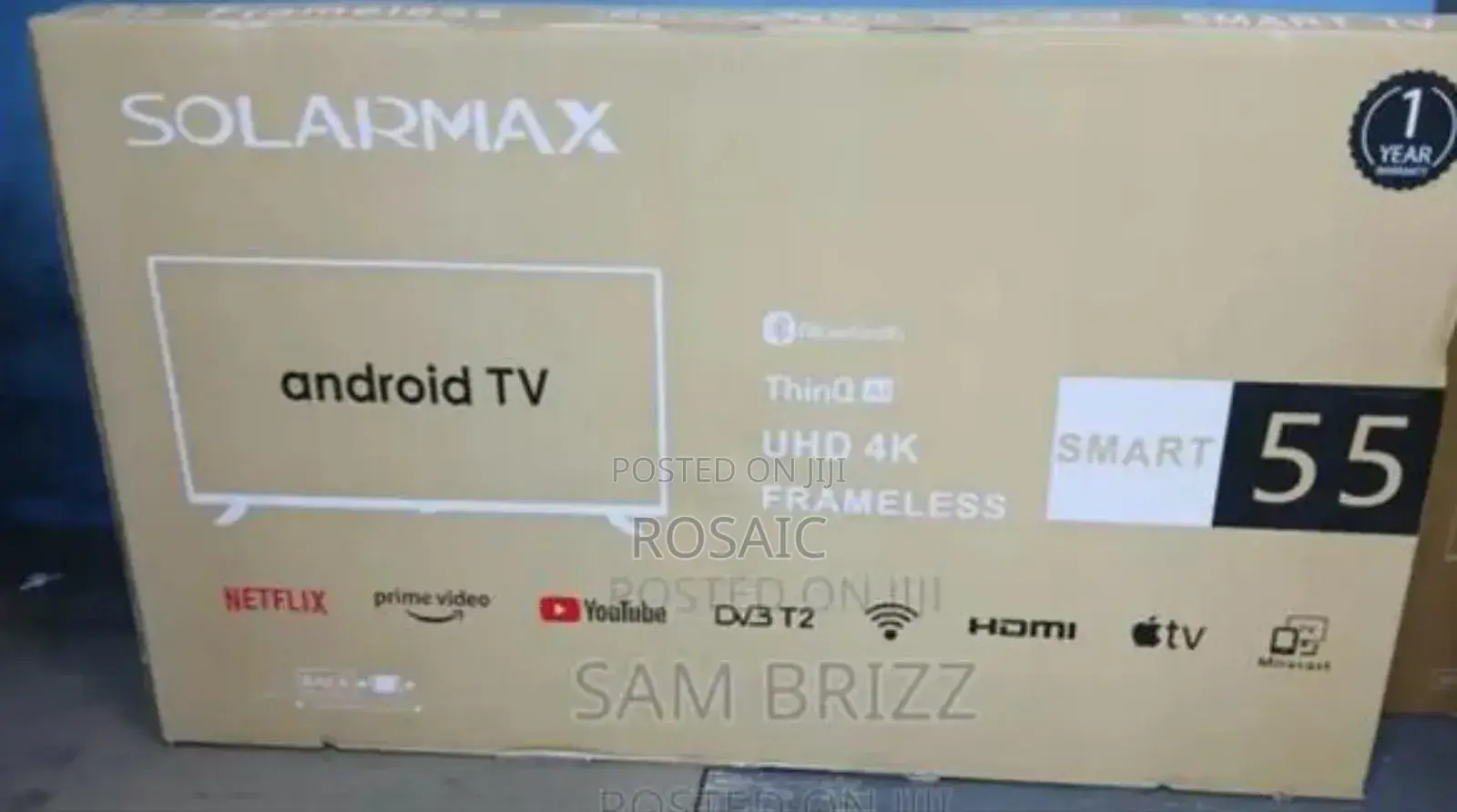 Solarmax 55 Inches Smart Android Tv Frameless