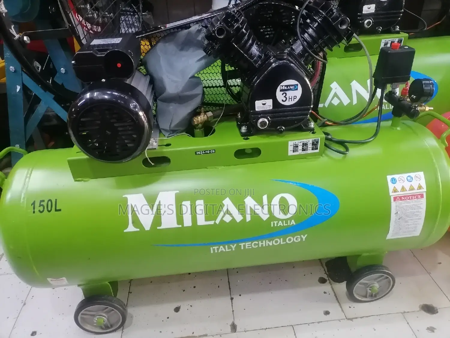 Most Affordable 150l Milano Electric Air Compressor