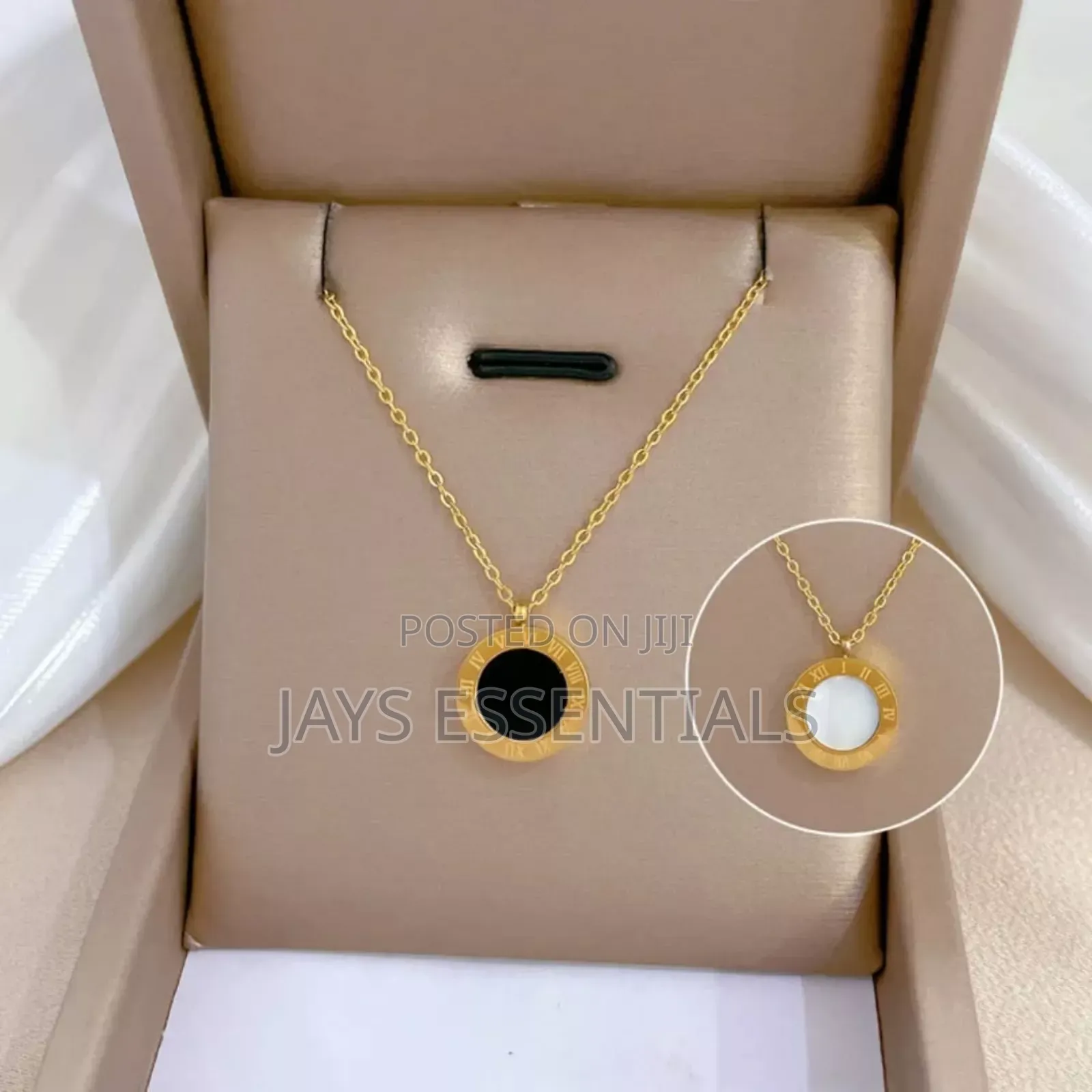 Reversible Stainless Steel Necklace and Earrings Set