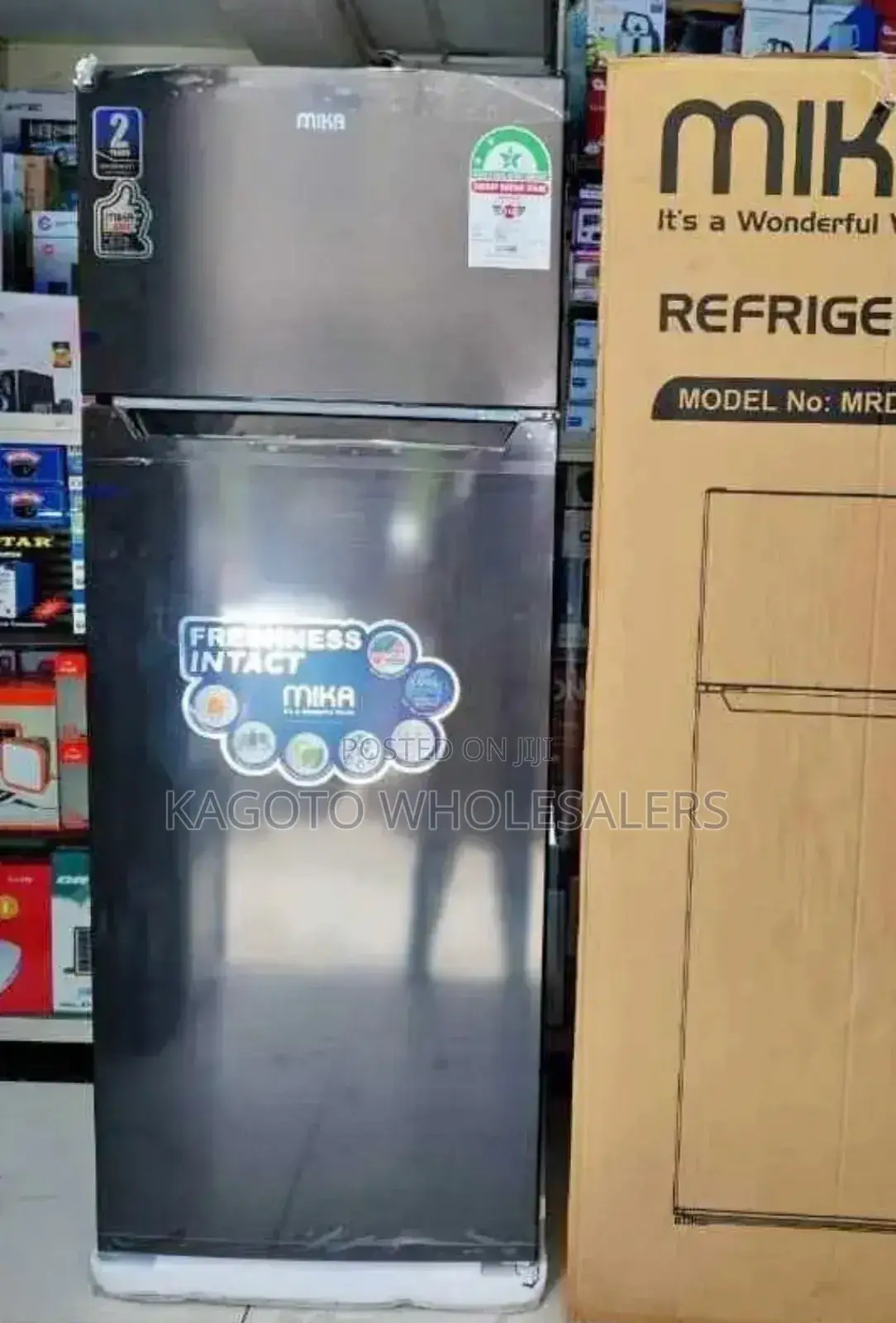 Mika 211litre No-Frost Double Door Refrigerator #Silver*211*