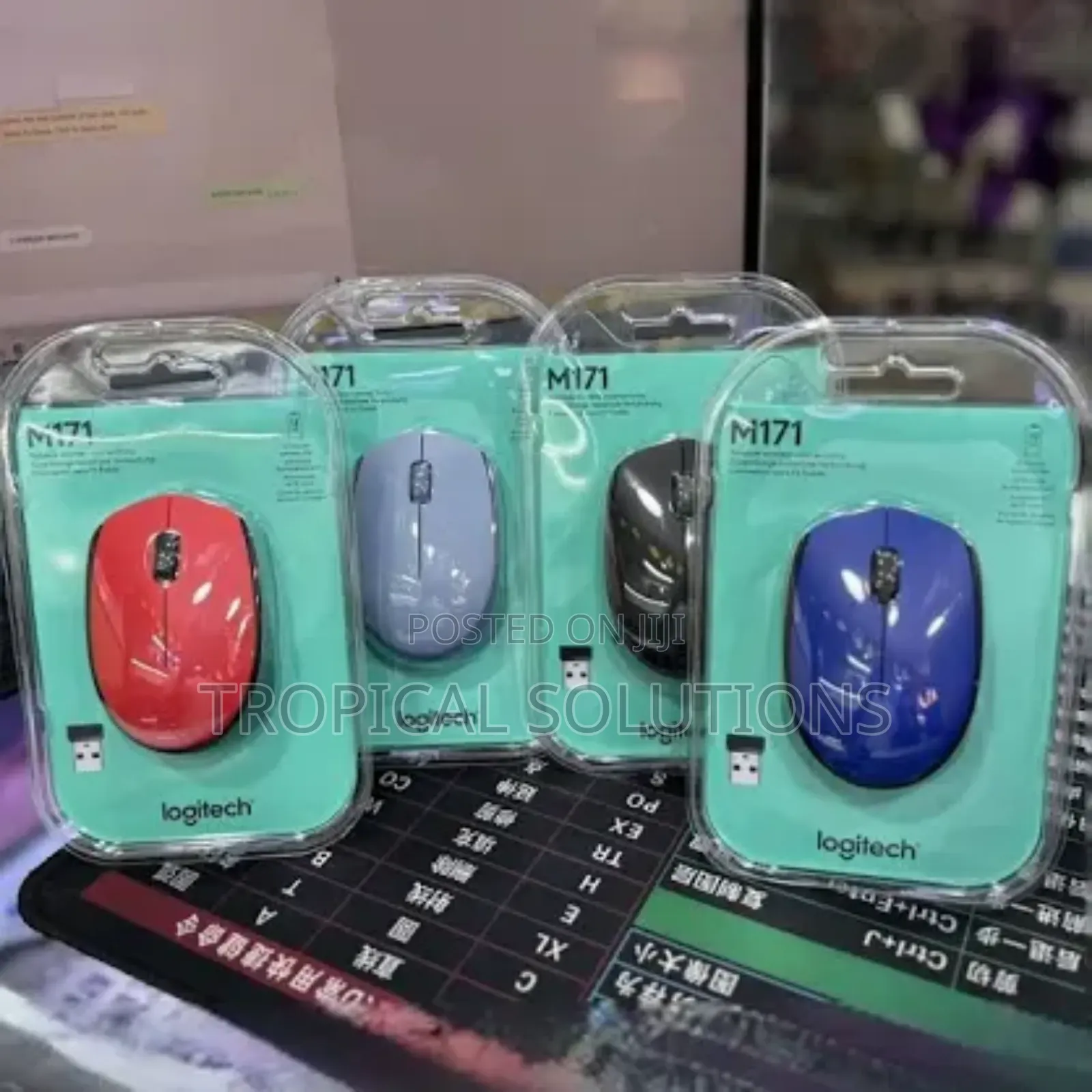 Logitech M171 Wireless Mouse Blue Gray, Black,Blue,Red,White