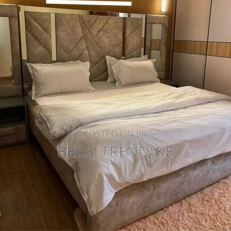 Grand 6 by 6 Ft Modern Bed With Side Drawers