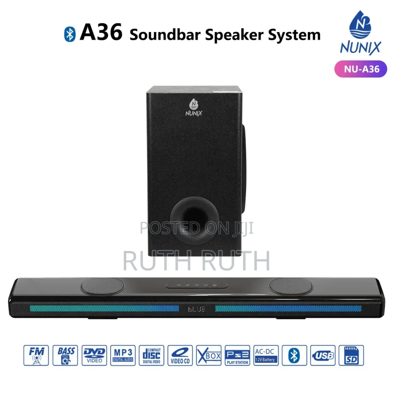 Nunix A36 Soundbar Speaker System