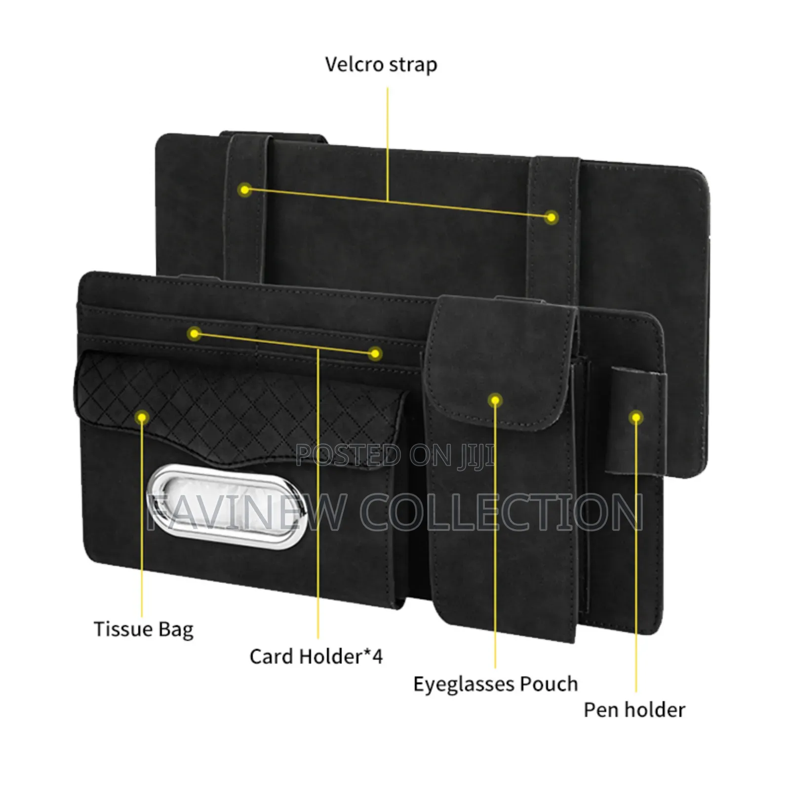 Multifunctional Car Sun Visor Organizer Storage Bag
