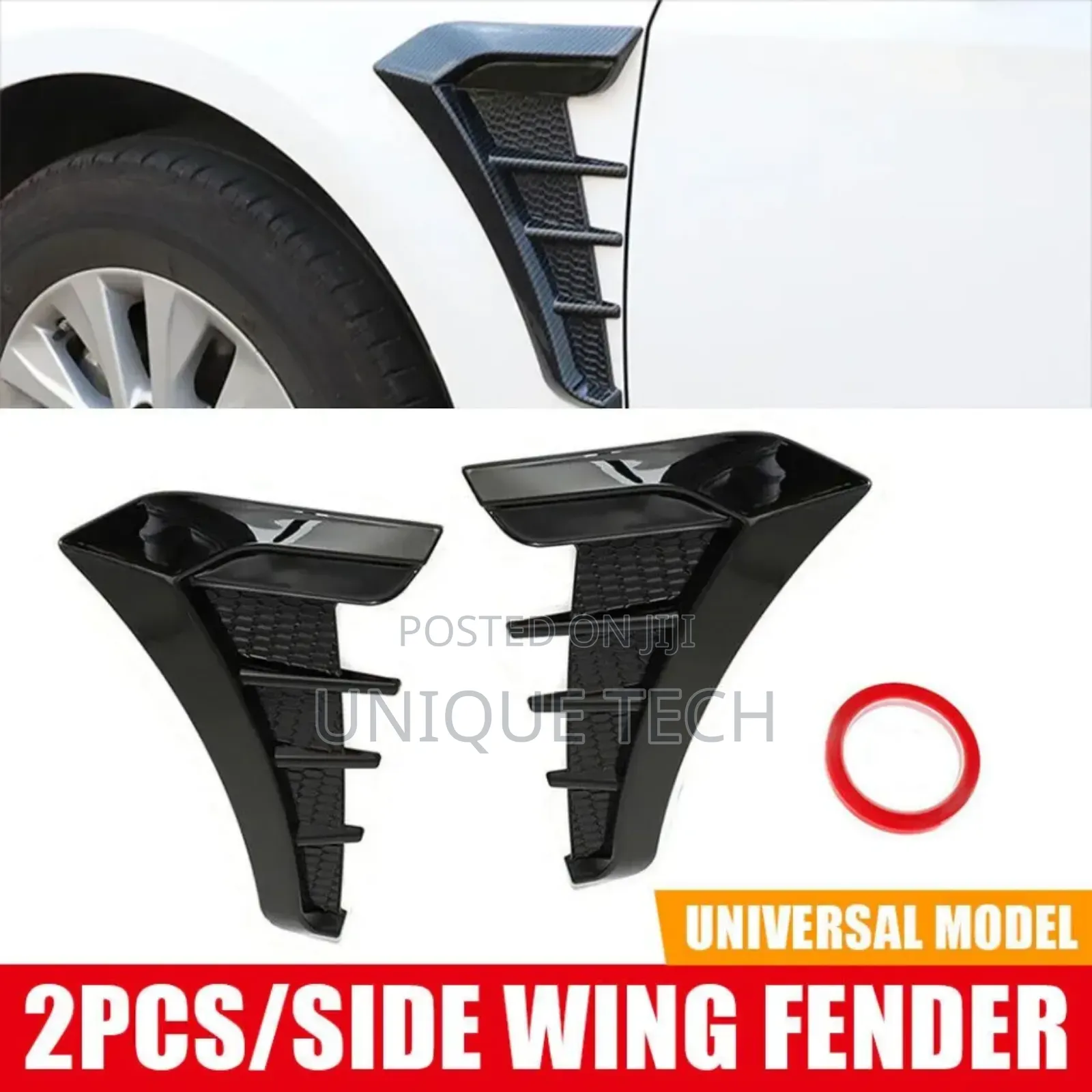 Side Fender Vent Decor, 2pcs Gloss Black Set