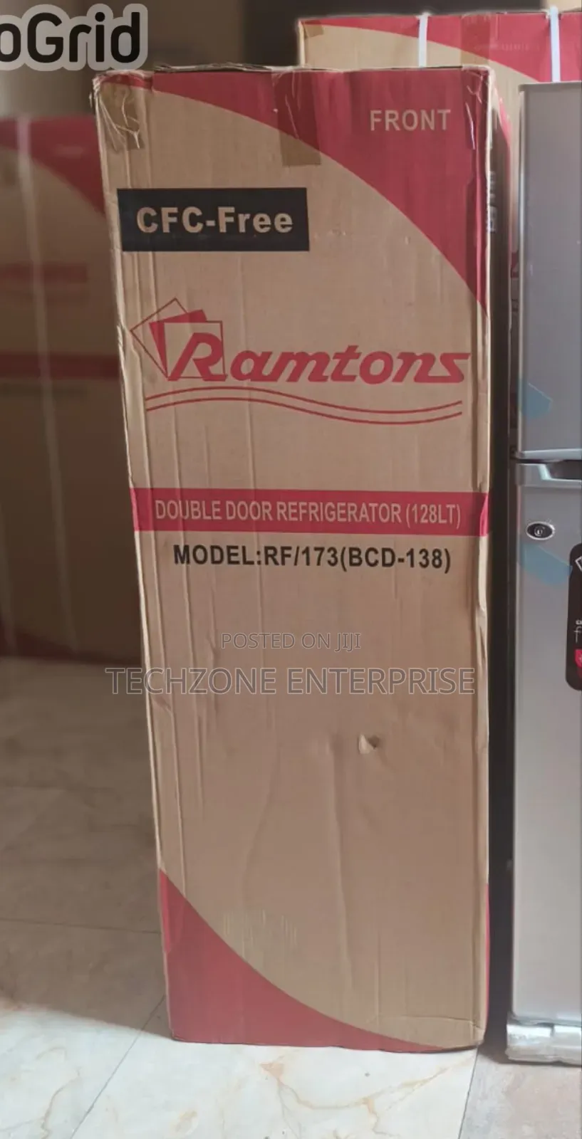 Ramtons 128 Liters (Rf/173) Double Door Fridge - Silver