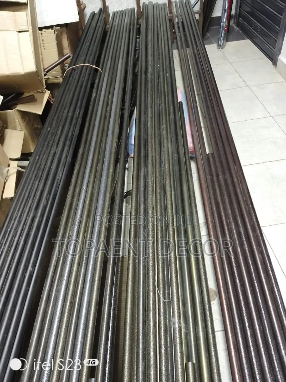Black ,Grey, Brown and Antique Gold Powdercoated Window Rod
