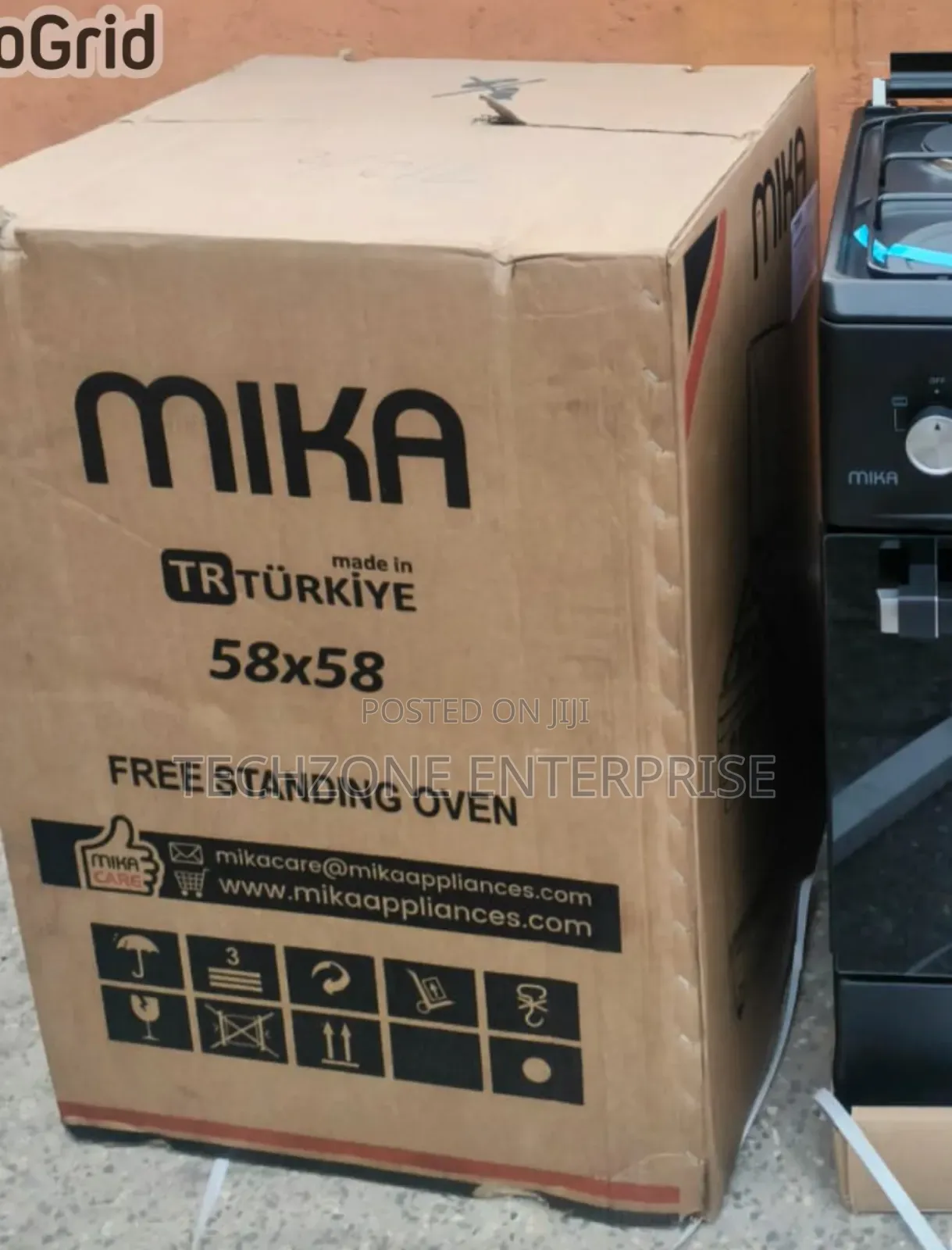 Mika 58×58cm 3g+1e Marble Gas Cooker Electric Oven