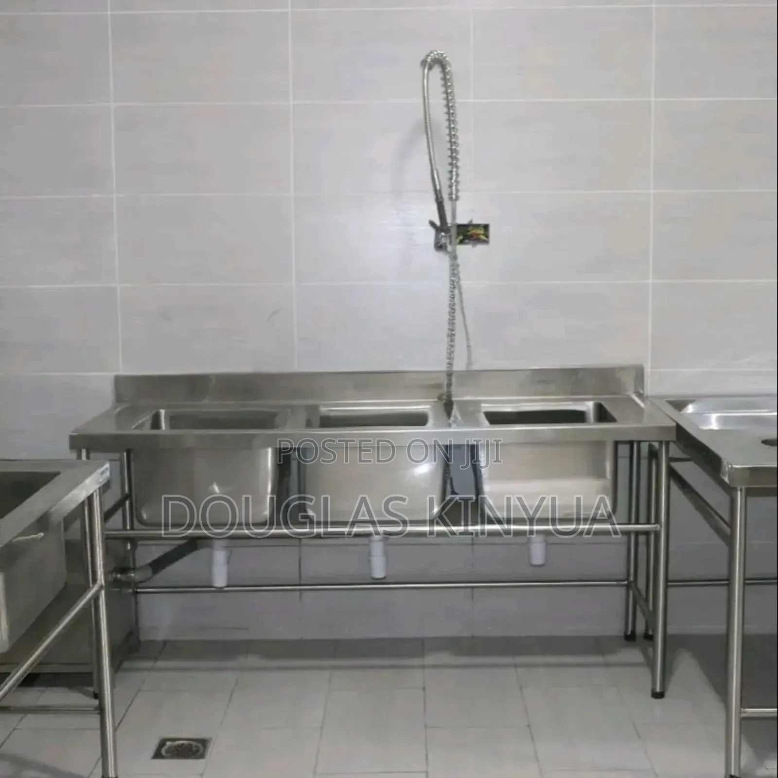Ss Commercial Triple Bowl Sink