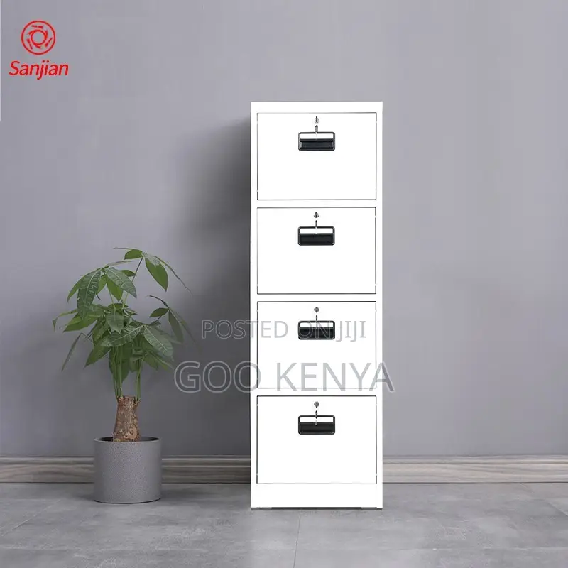 Office Cabinet ; 4-Key Four Drawer Steel Filing Cabinet