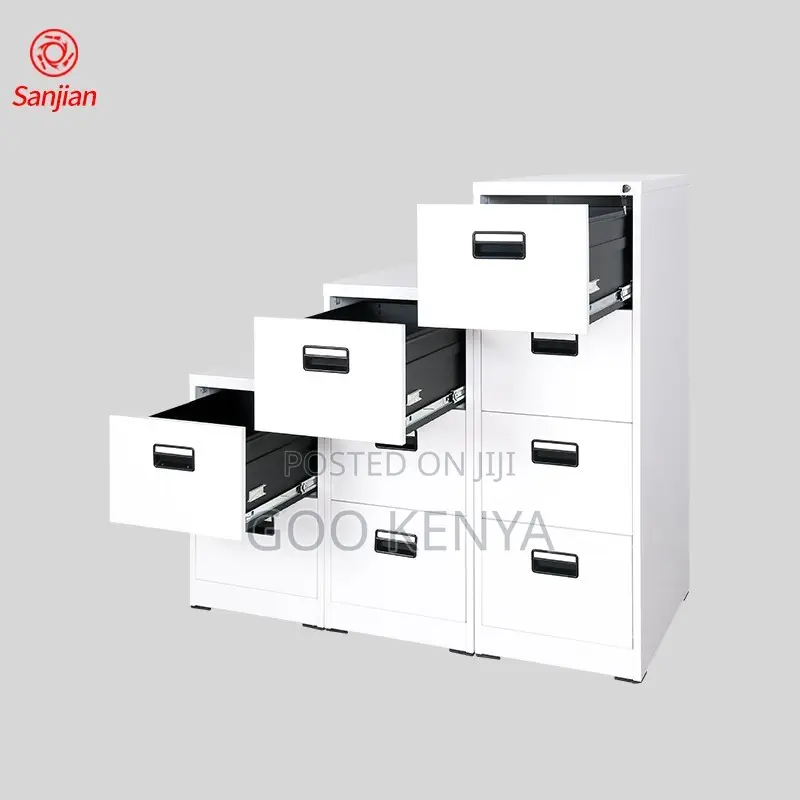 Office Cabinet ; 4-Key Four Drawer Steel Filing Cabinet
