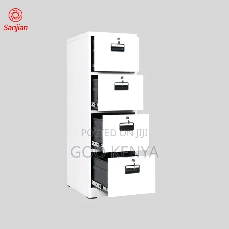 Office Cabinet ; 4-Key Four Drawer Steel Filing Cabinet