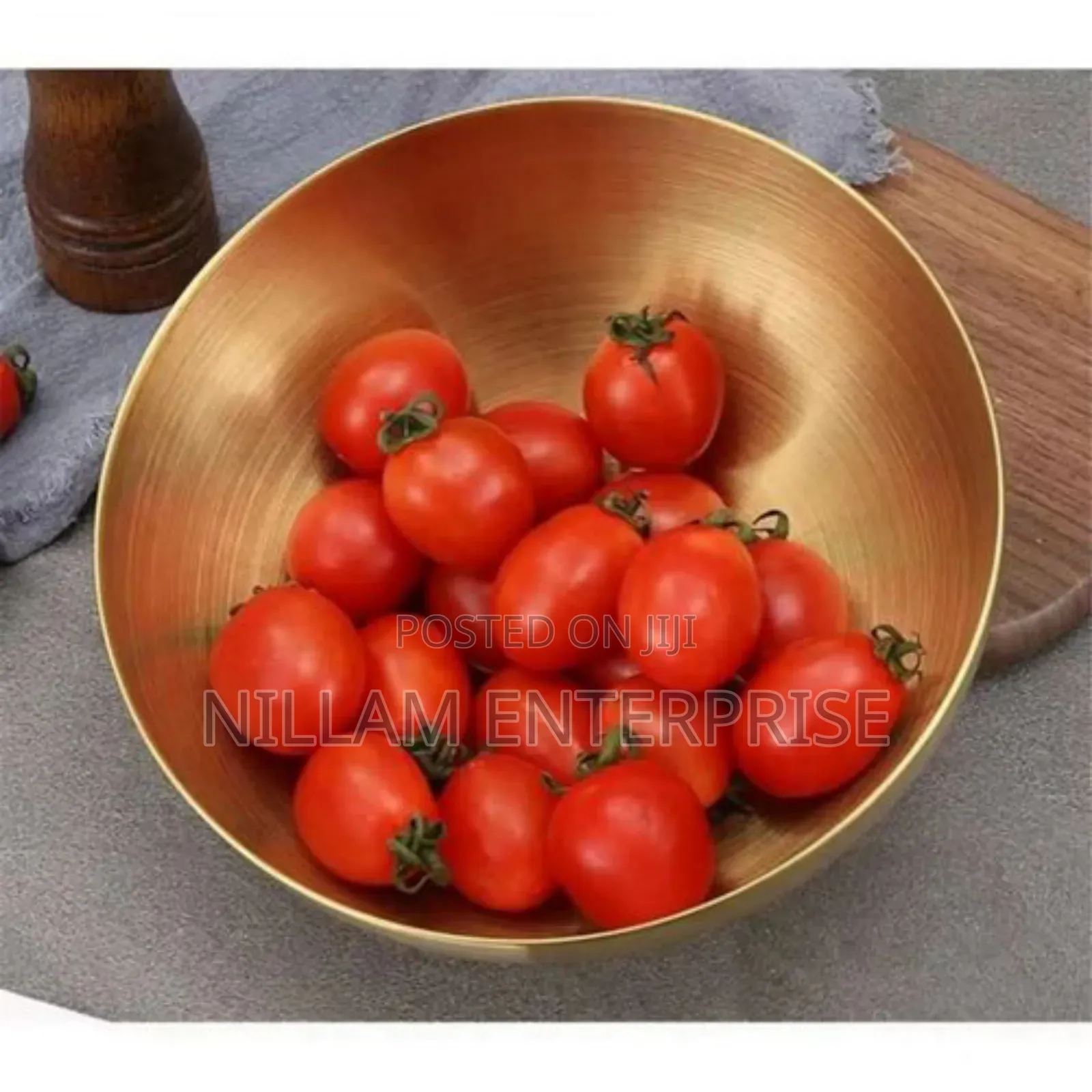 *3 Litre Gold Stainless Steel 28cm Ramen Bowl