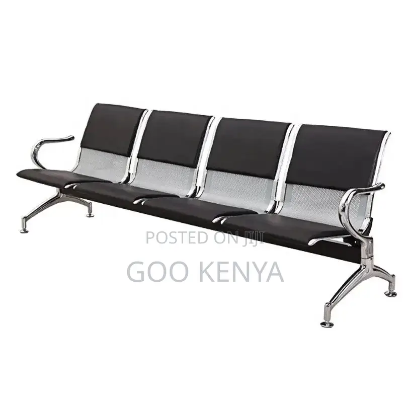 Office Chair ; 4-Link Padded Office Waiting Bench