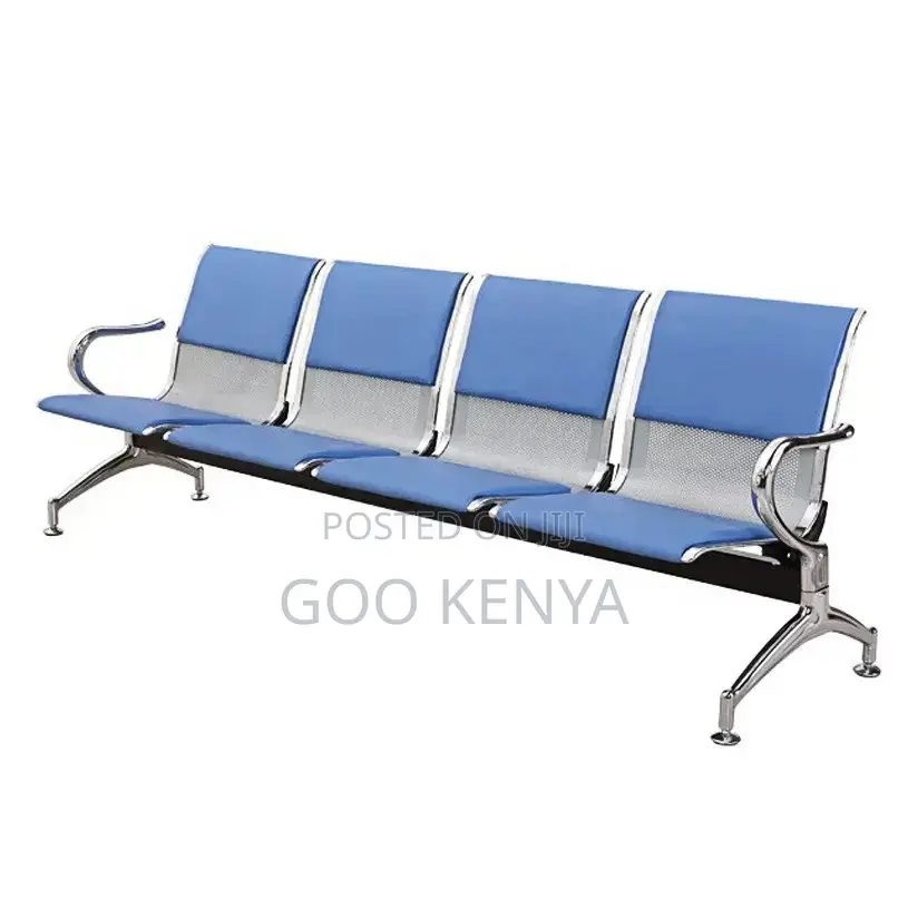 Office Chair ; 4-Link Padded Office Waiting Bench