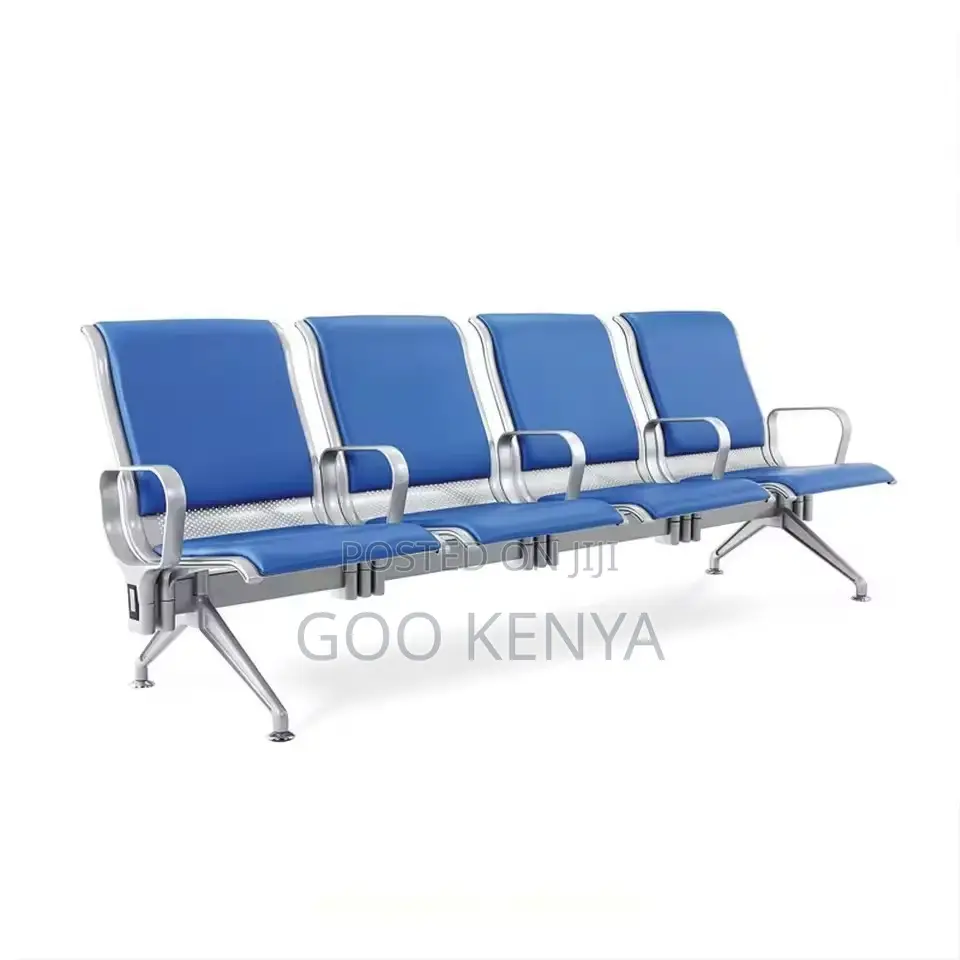 Office Chair ; 4-Link Padded Office Waiting Bench