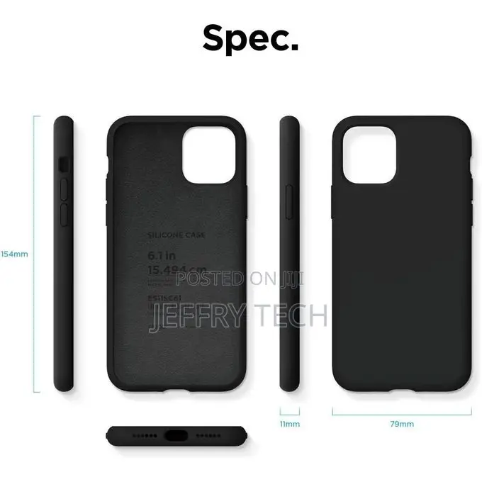 Poova iPhone 11 Case, Liquid Silicone Case, Full Body