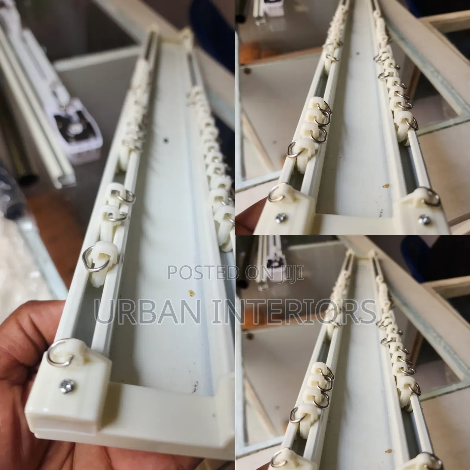 Double Curtain Rails With Full Accessories