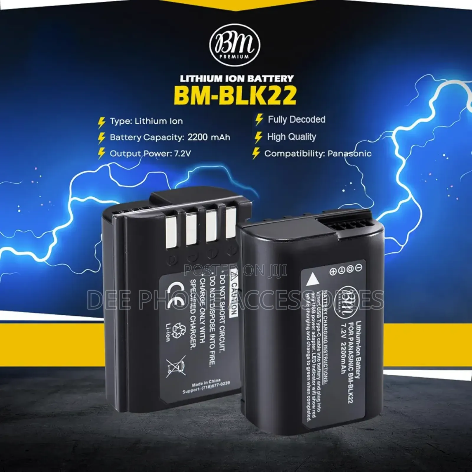 Panasonic DMW Blk22 Lumix Dc S5 Camera Battery